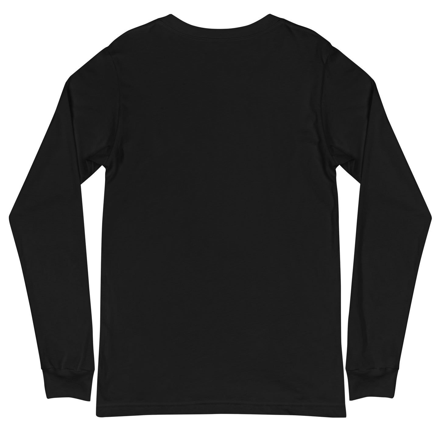 Black long-sleeve shirt on a white background