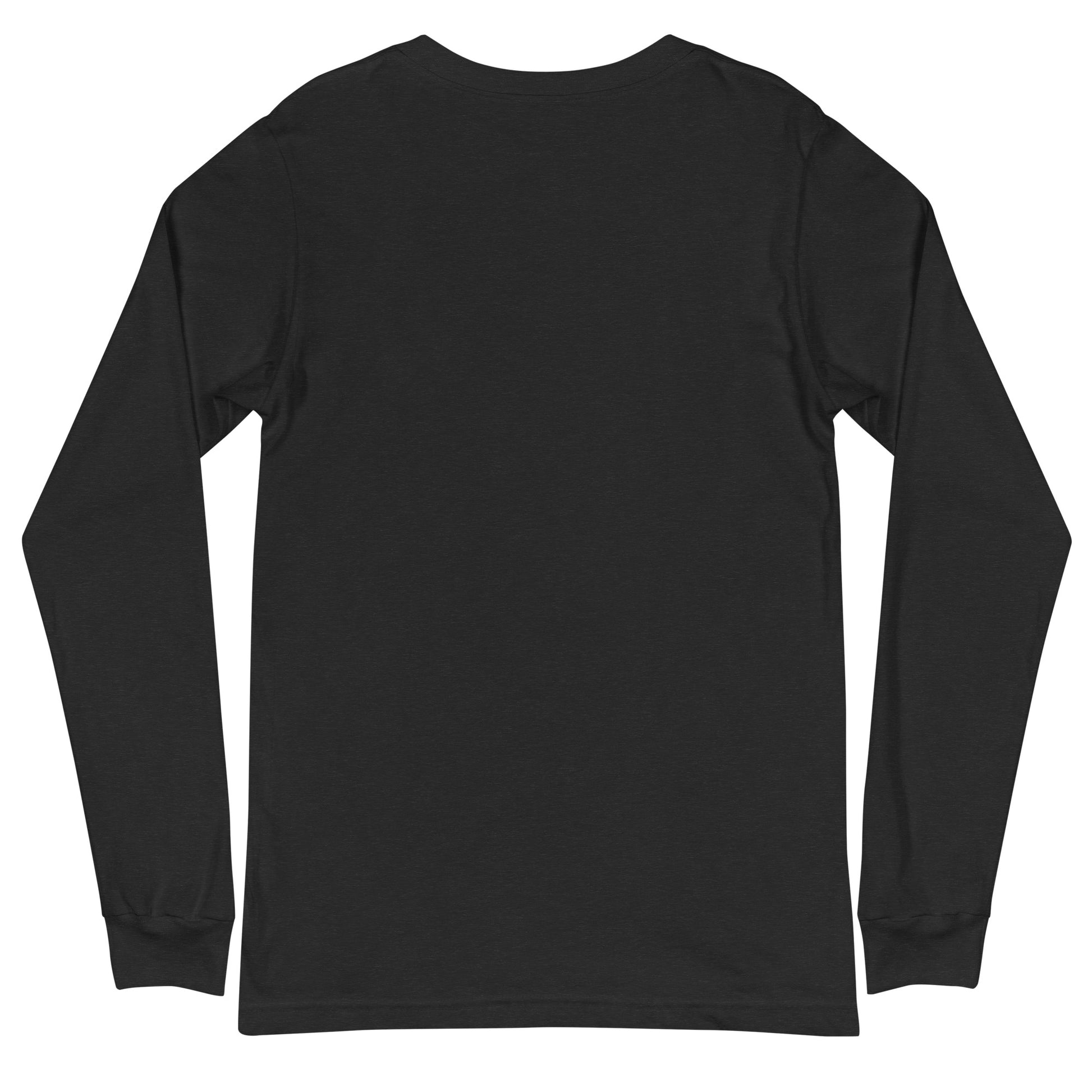 Black long-sleeve shirt on a white background
