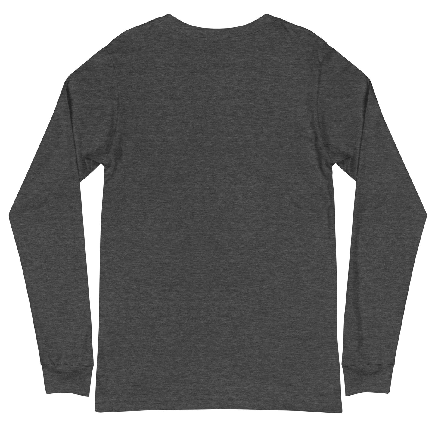 Dark gray long-sleeve shirt on a white background