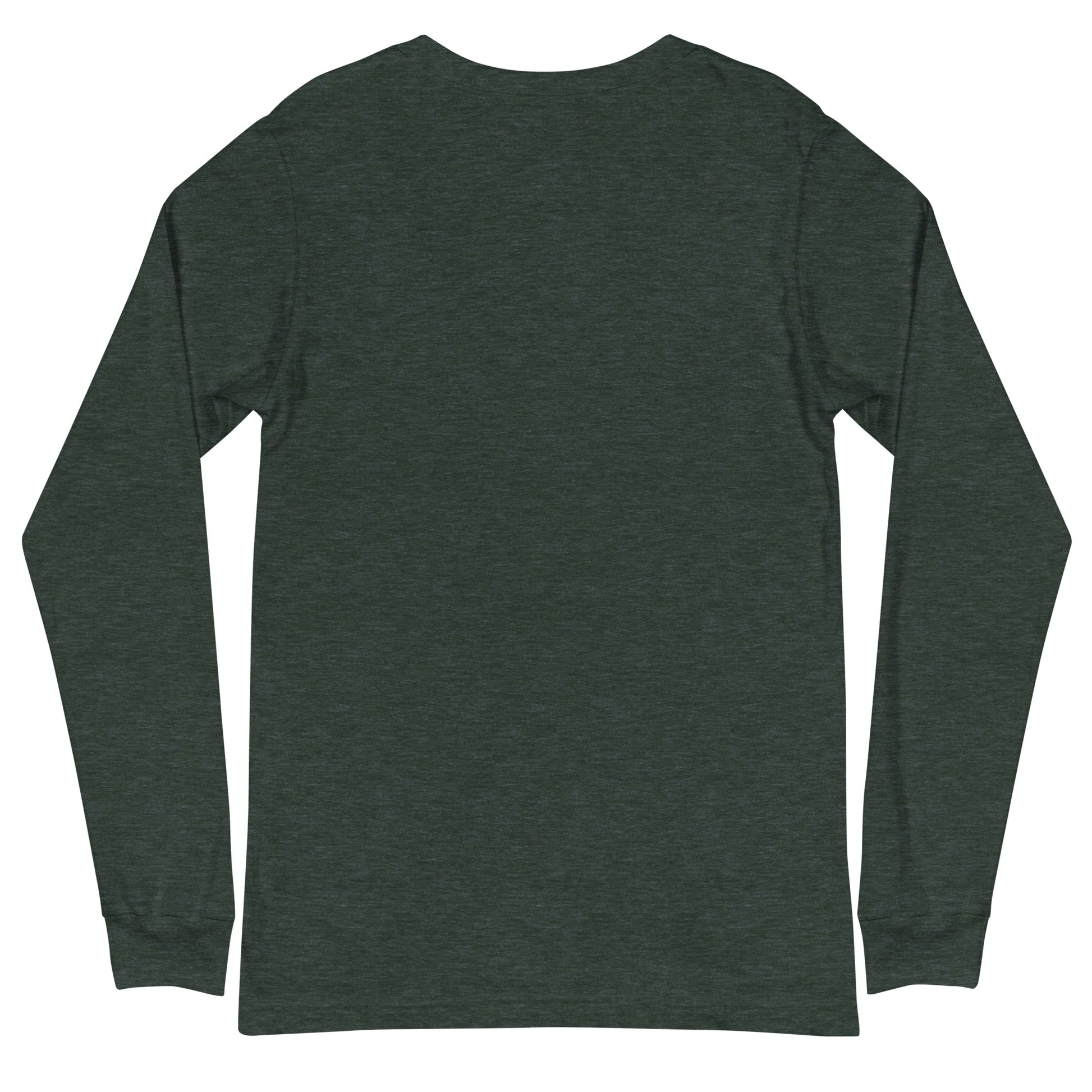 Dark green long-sleeve shirt on a white background