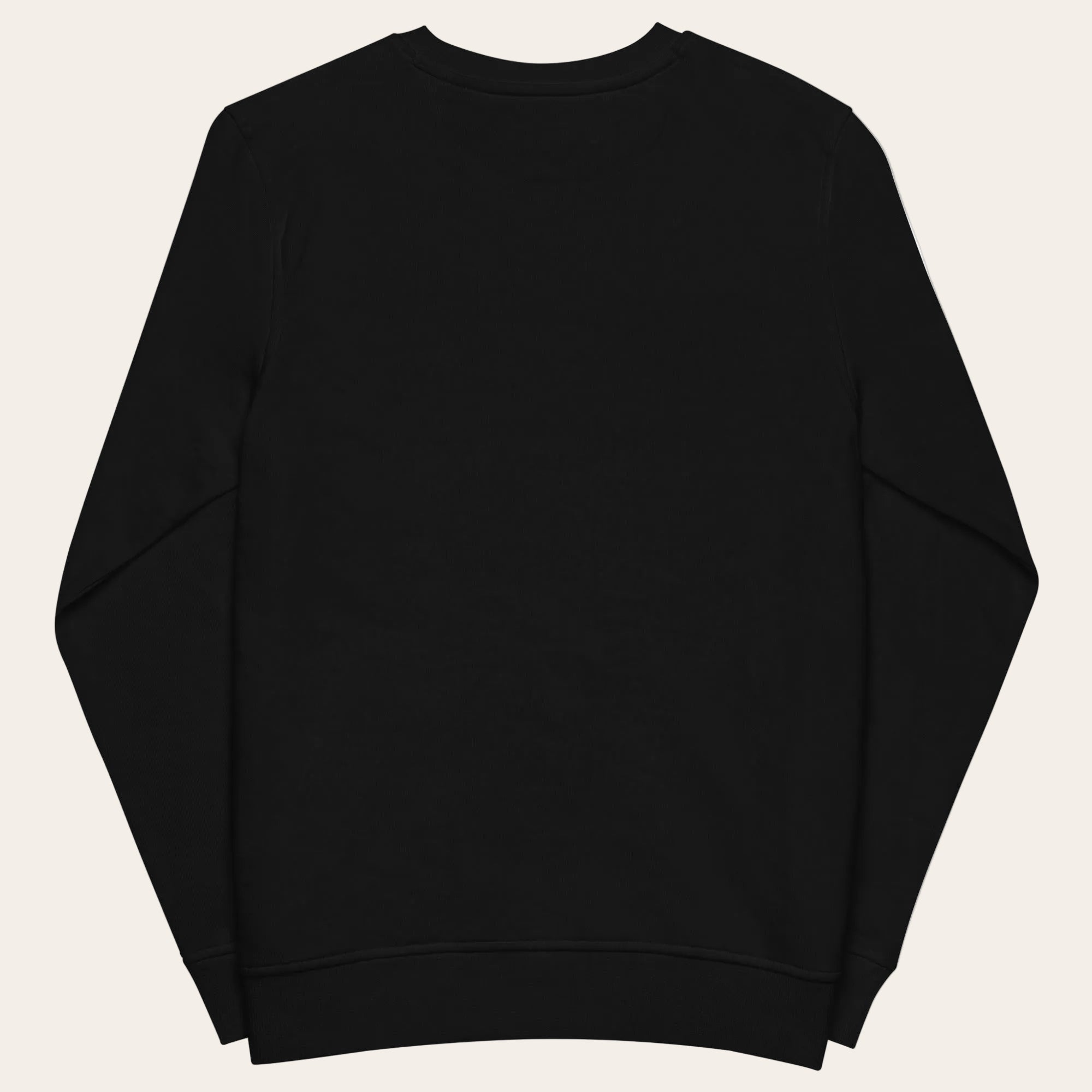 Black sweatshirt on a white background