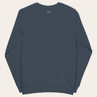 navy blue sweatshirt with House of Autumn Monsoon text on upper back.