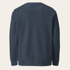 Navy blue sweatshirt on a white background