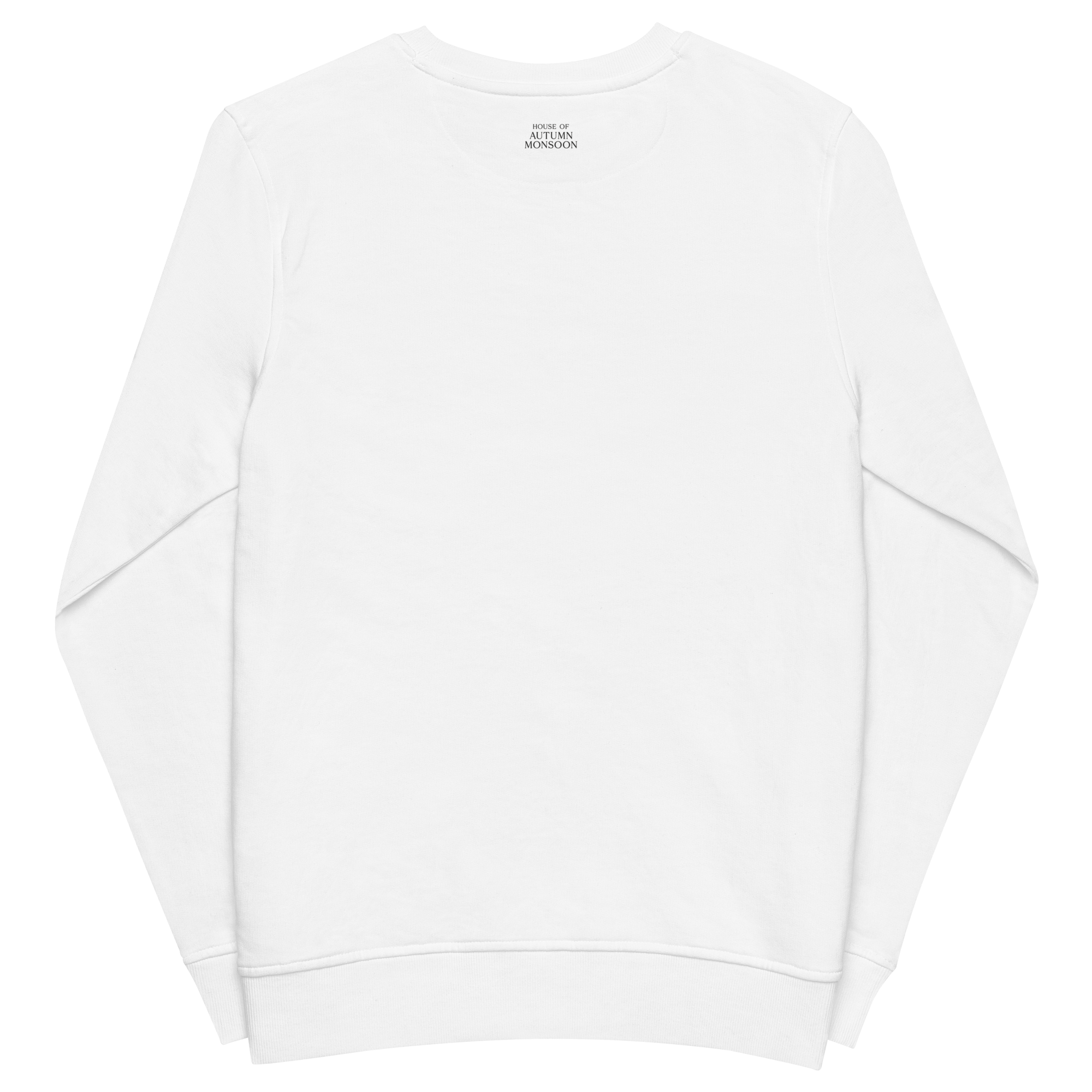 White sweatshirt on a white background