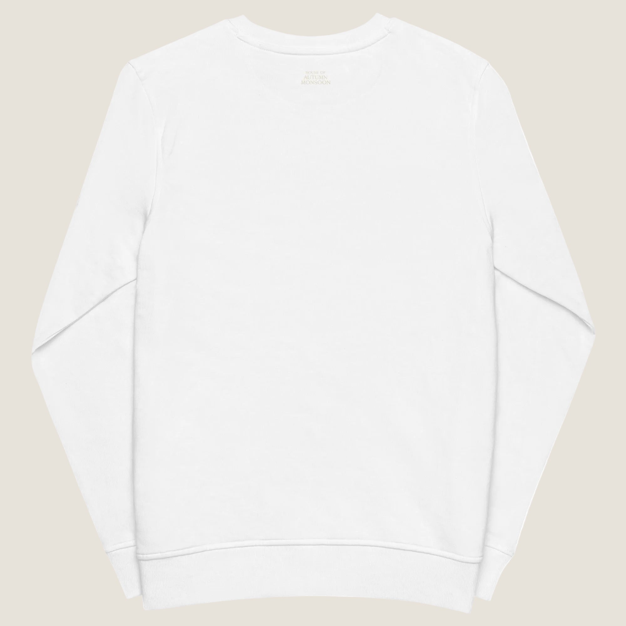 White sweatshirt on a white background