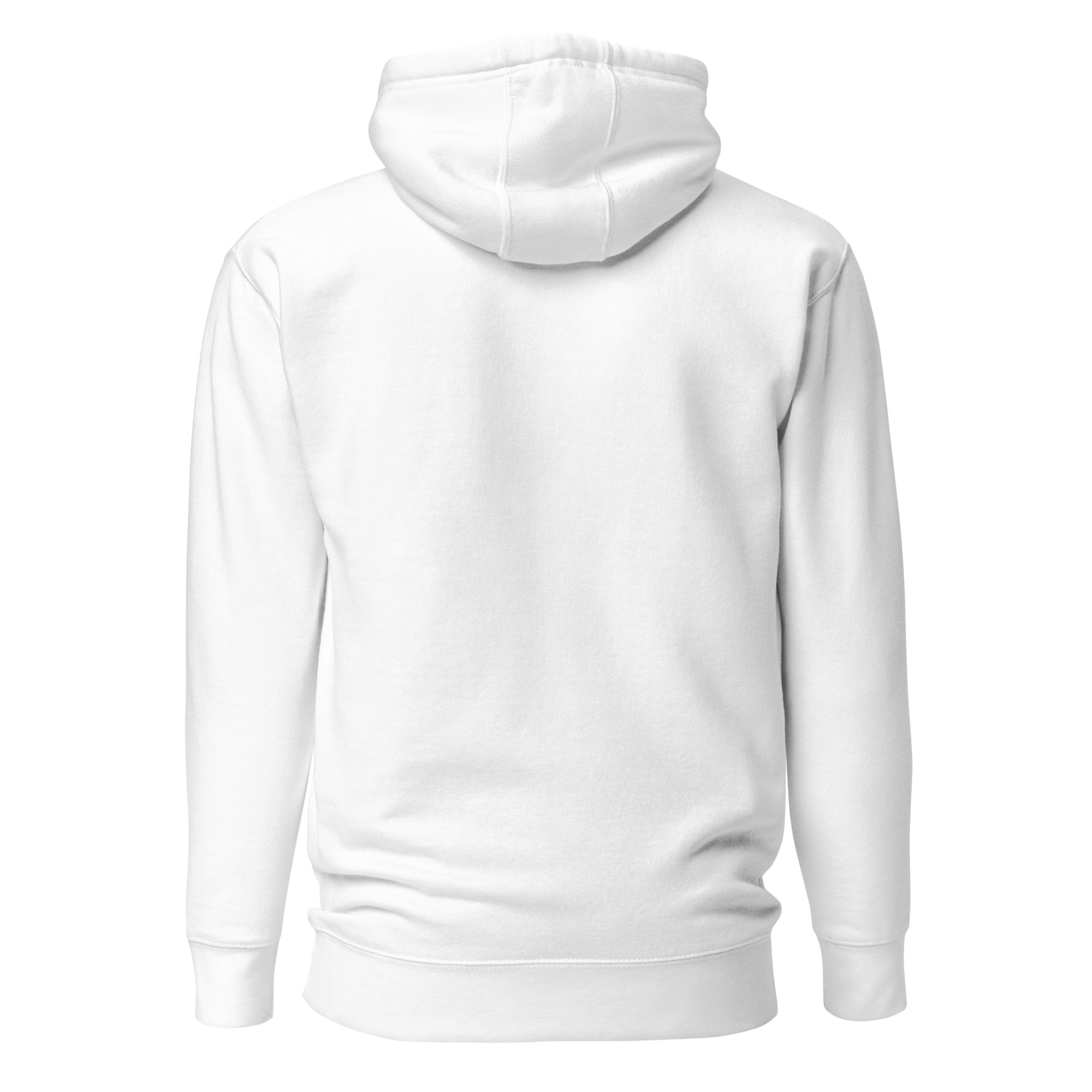 White hoodie on a white background