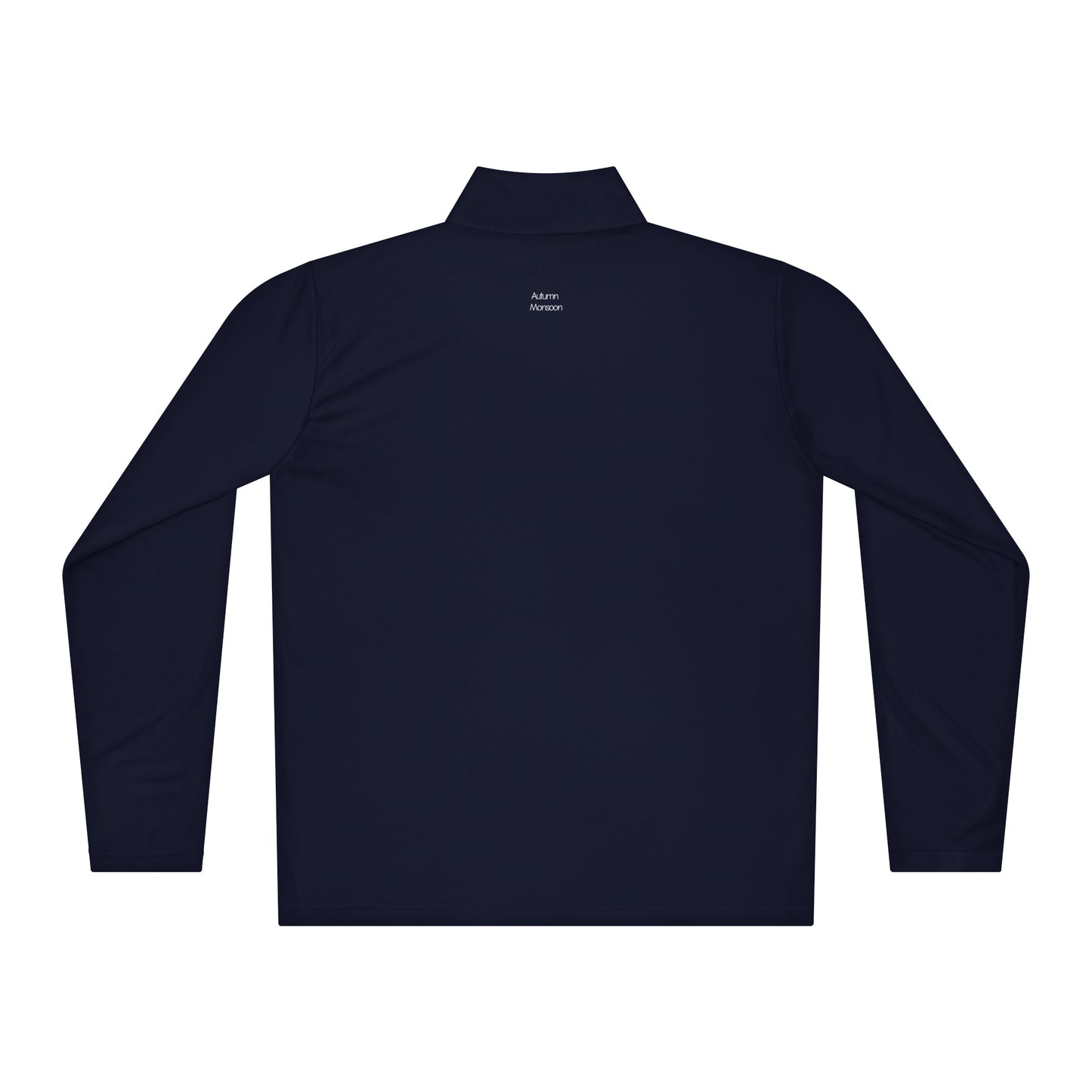 Navy long-sleeve shirt on a white background