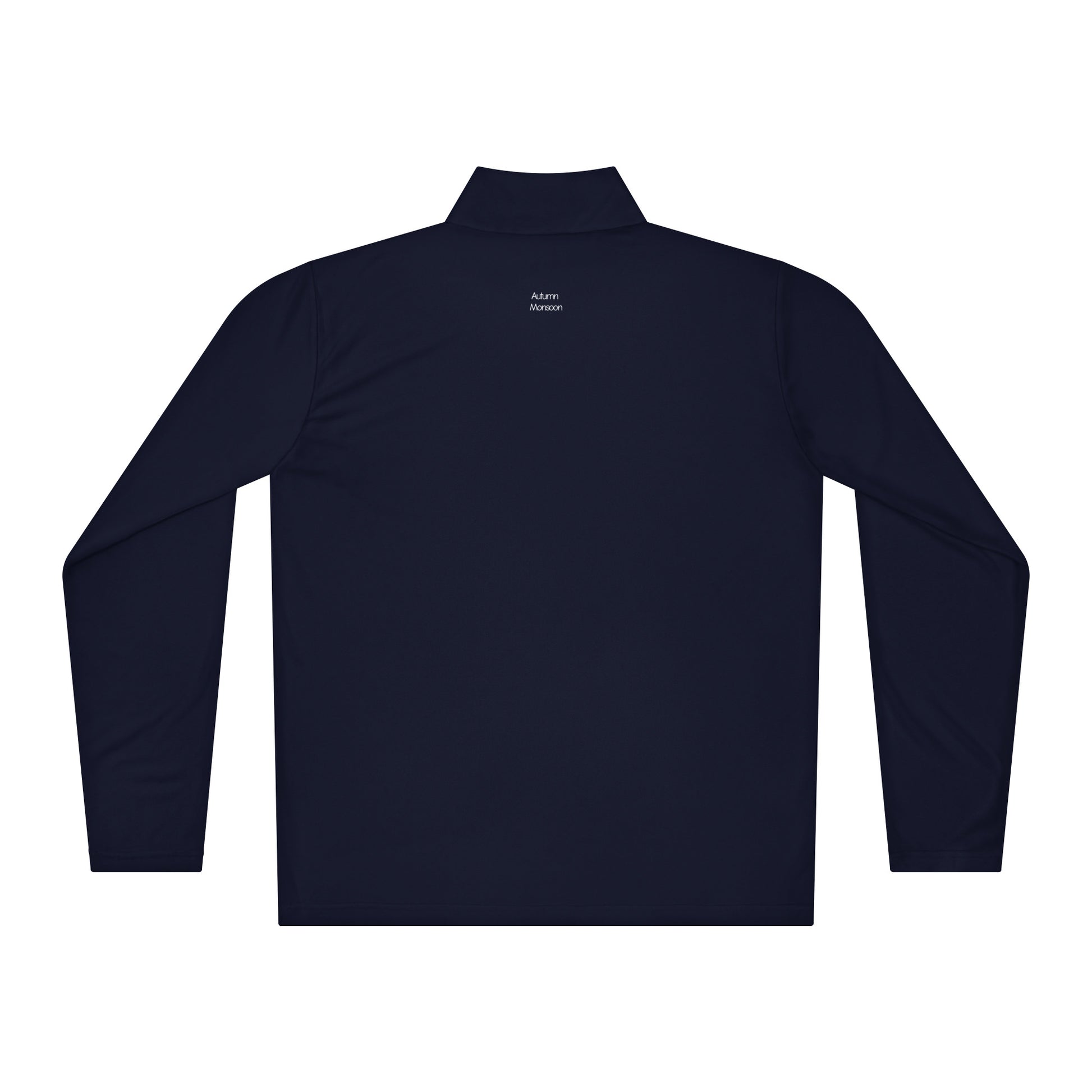 Navy long-sleeve shirt on a white background