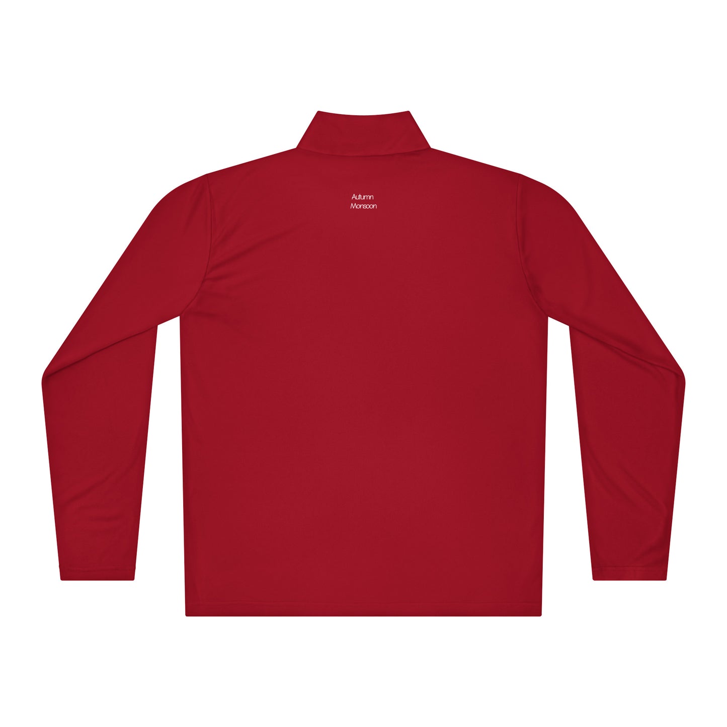 Red long-sleeve shirt with a brand logo on the chest against a white background