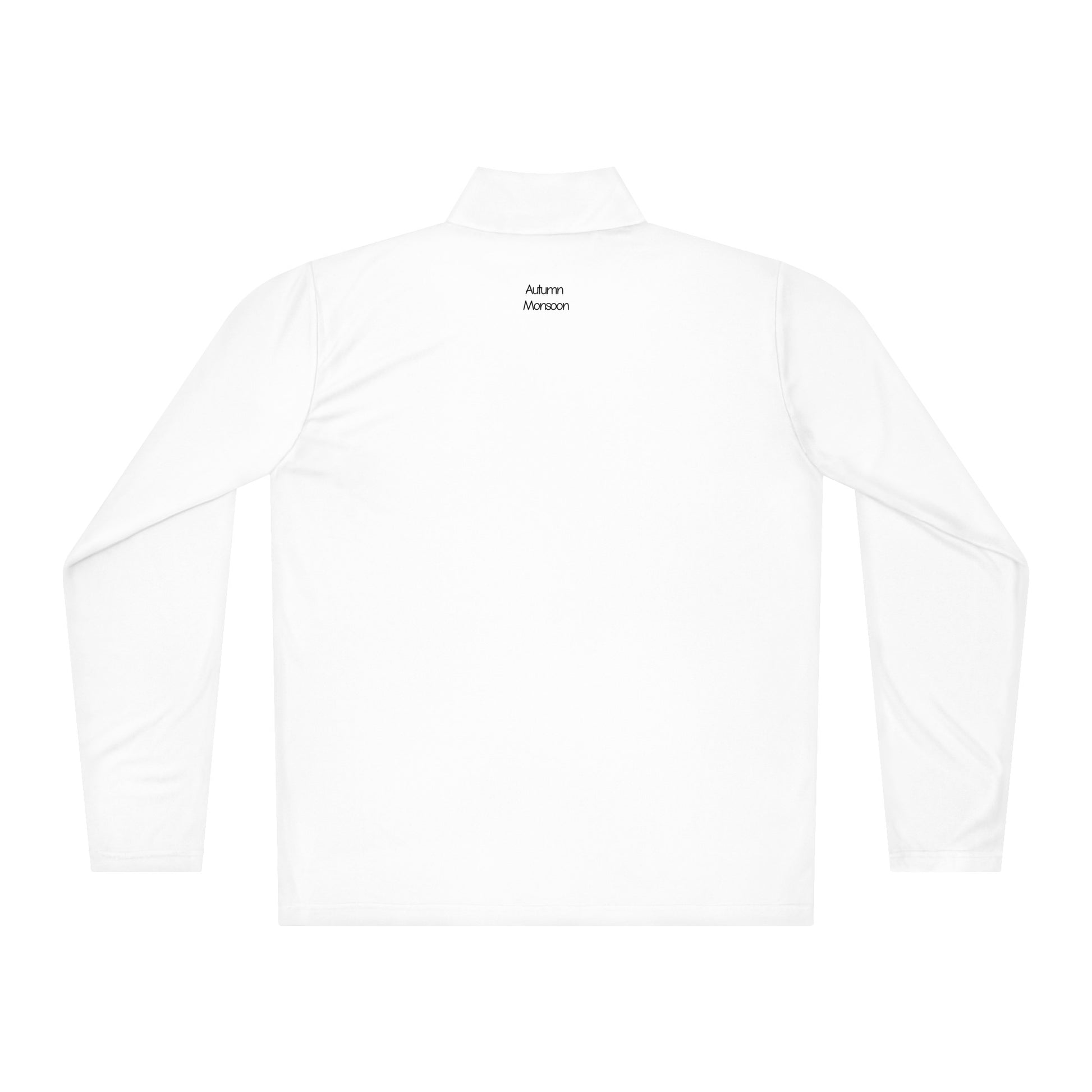 White long-sleeve crop top with brand logo on a white background
