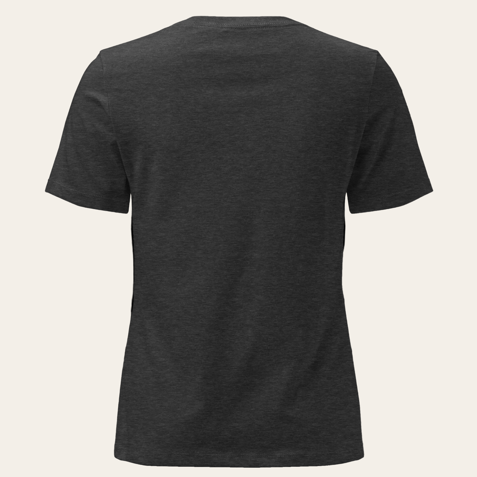 Black t-shirt on a white background